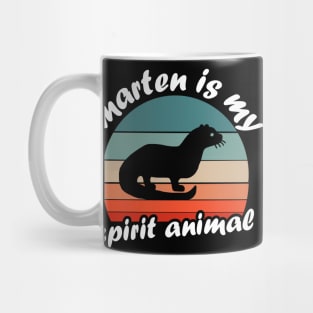 My spirit animal marten saying retro wild animal Mug